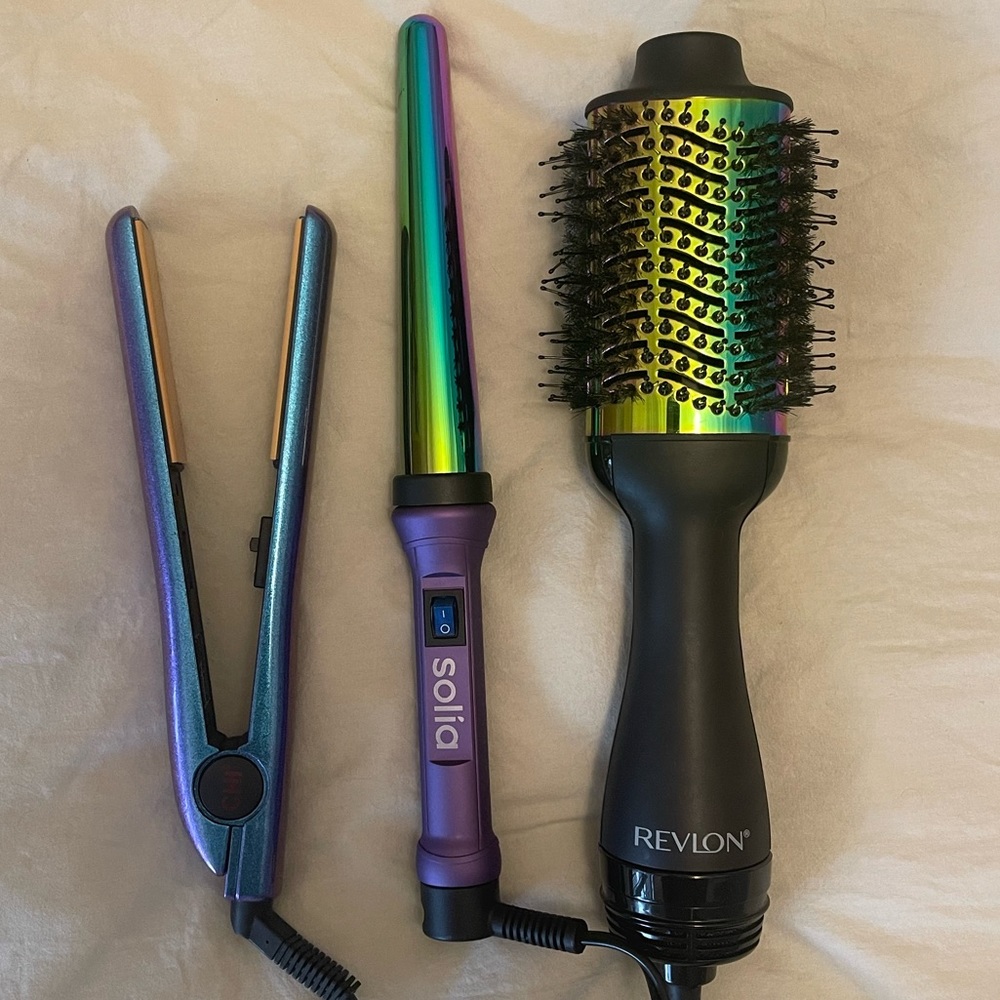 CHI straighter, hail tools bundle, rainbow
